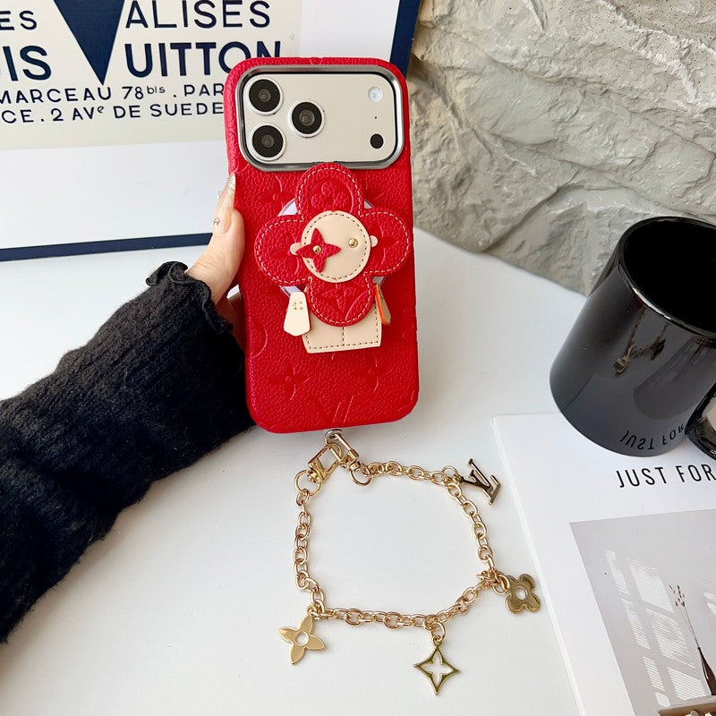 Louis Vivienne MagSafe Gold Chain iPhone Case