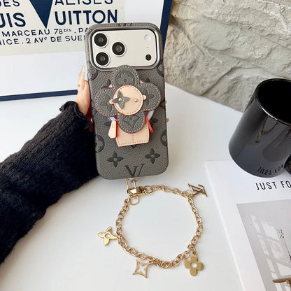 Louis Vivienne MagSafe Gold Chain iPhone Case