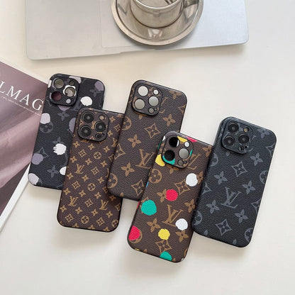 Lou Classic Color Leather iPhone Case