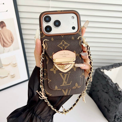 Louis Gold Card Bag Chain iPhone Case