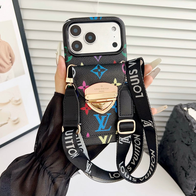 Louis Gold Card Crossbody iPhone Case