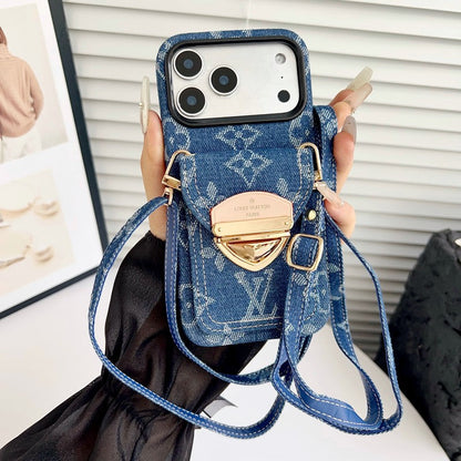 Louis Gold Card Crossbody iPhone Case