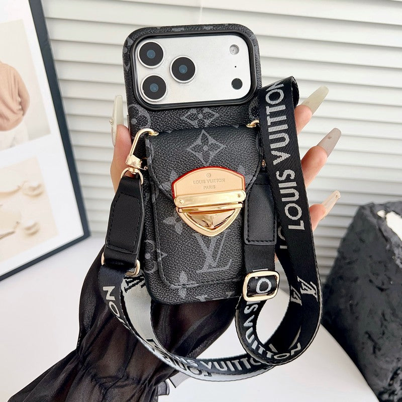 Louis Gold Card Crossbody iPhone Case