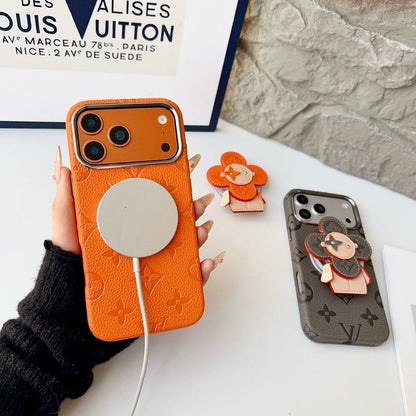 Louis Vivienne MagSafe Gold Chain iPhone Case