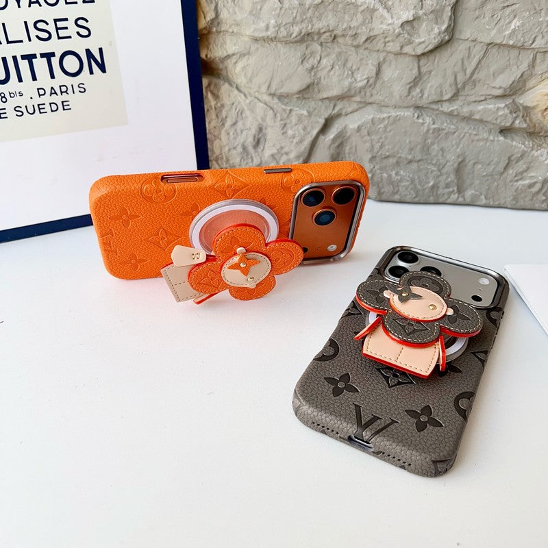 Louis Vivienne MagSafe Gold Chain iPhone Case