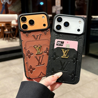 Lou Color Card Bag Leather iPhone Case
