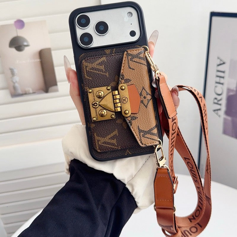 Lou Crossbody Card Bag Lock iPhone Case