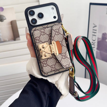 Lou Crossbody Card Bag Lock iPhone Case