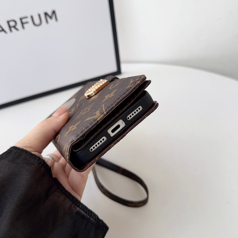 Lou Color Side Bag Leather Chain iPhone Case